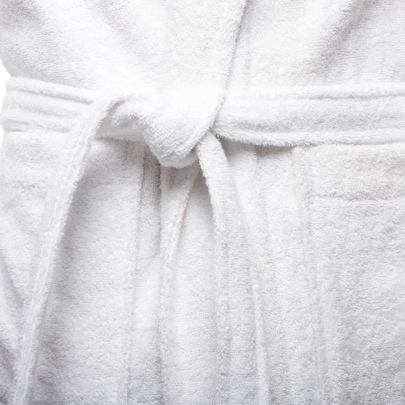 Luxury White Turkish Cotton Towel Terry Shawl Collar Bathrobe for Women and Men