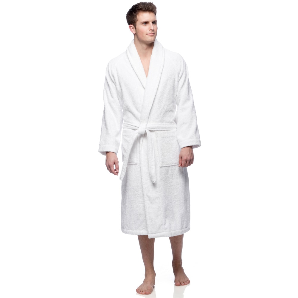 Cotton Bolls Textiles Luxury Plush Microfiber Bath Robe | Unisex | Fluffy &  Super Soft Fabric | Long Sleeves | Lint Free | Shawl Collar Style |  Anti-Bacterial | Super Absorbent (L,