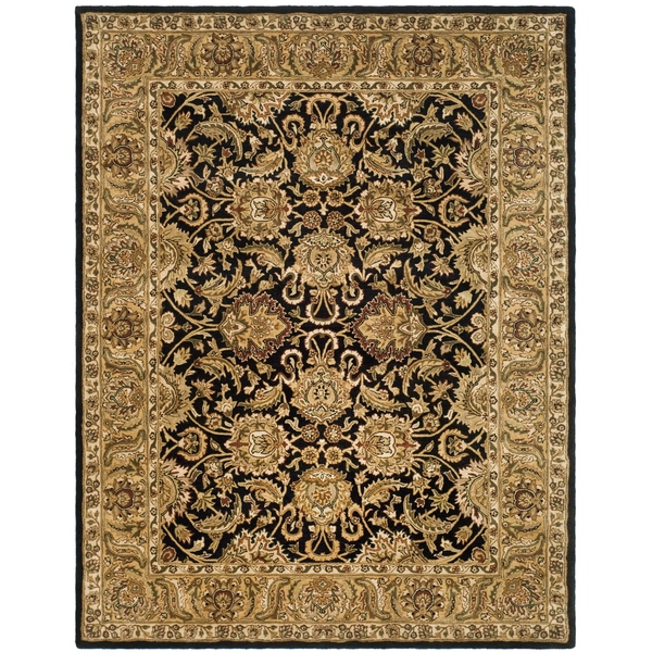 Safavieh Handmade Traditions Black/ Light Brown Wool Rug - 9'6" x 13'6"