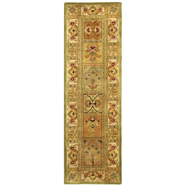 Handmade Classic Empire Wool Panel Rug (23 X 16)