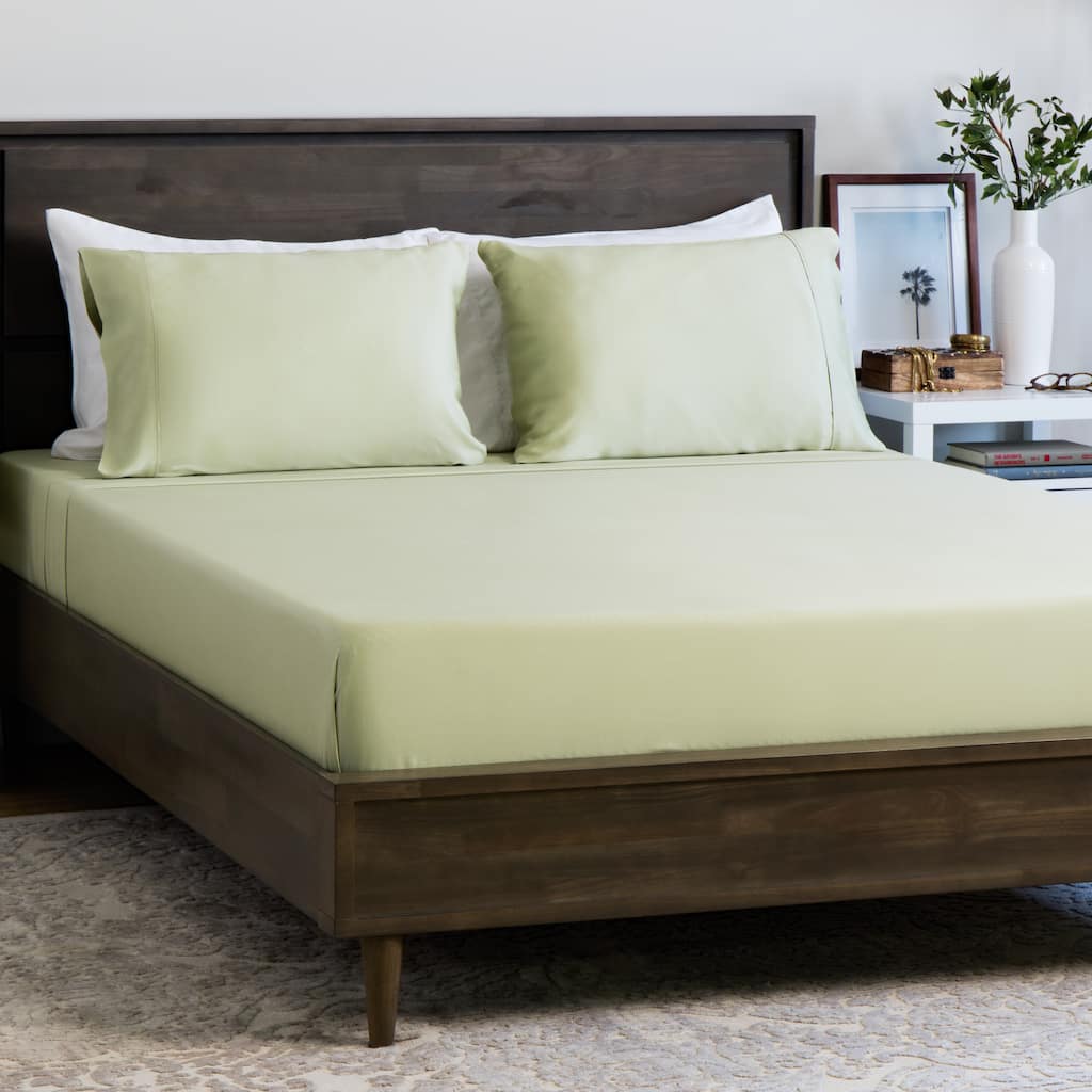 Brielle Solid Rayon from Bamboo Sateen Bed Sheet Set