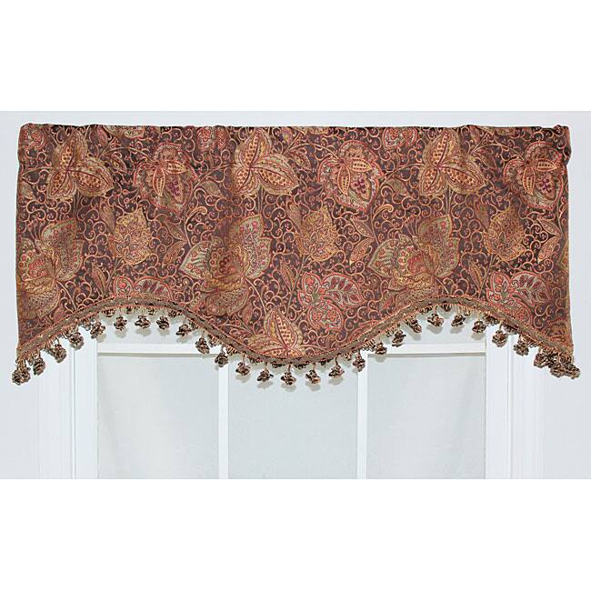 RLF Home Walnut 17-inch Caldwell Cornice Window Valance