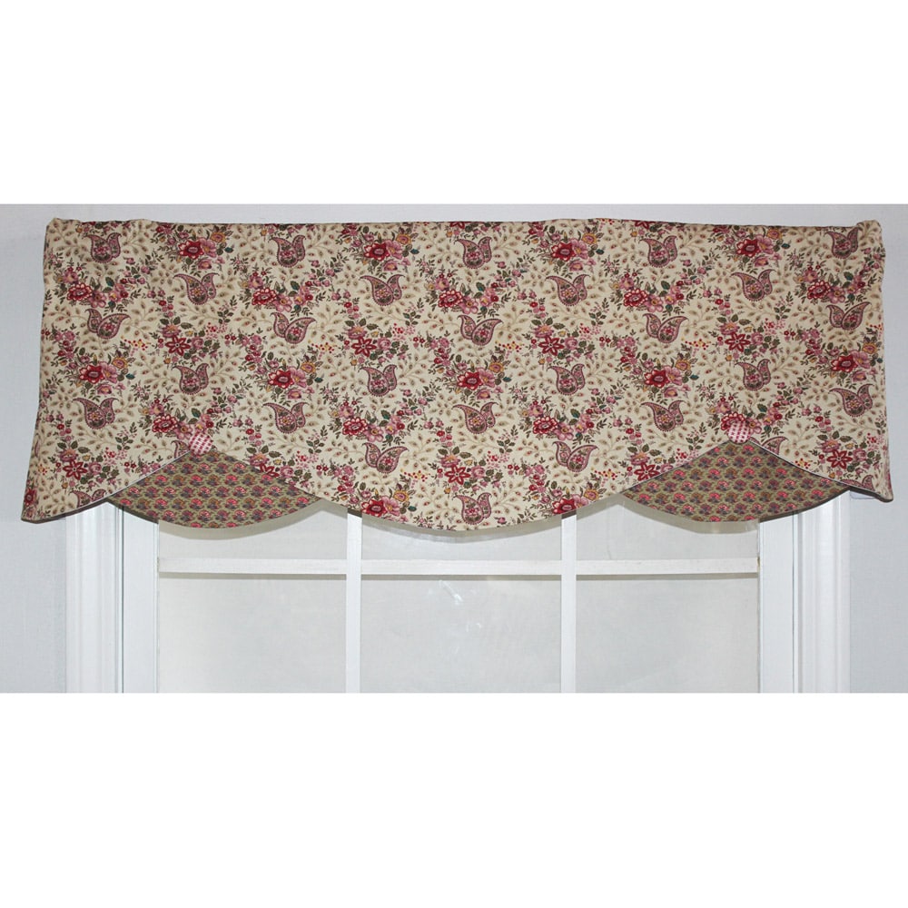 RLF Home Mauve Cotton 17inch Petite Window Valance Free Shipping