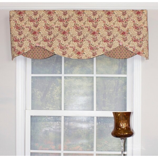 RLF Home Pasha Petite Window Valance Mauve Overstock 6722428