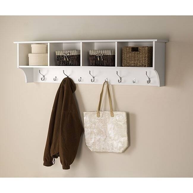 Winslow White Hanging 60-inch Wide Entryway Shelf - White