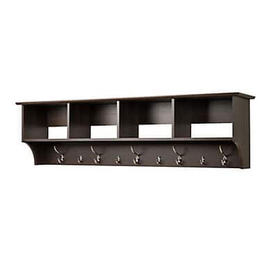 Everett Espresso 60-inch Wide Hanging Entryway Shelf