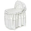 Badger Basket 2-in-1 White Batiste Bassinet and Toy Box