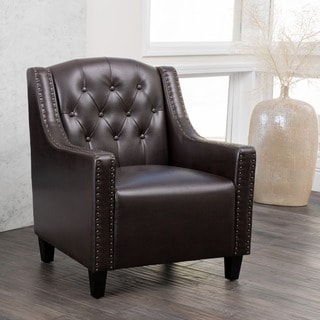 Gabriel Leather Club Chair Christopher Knight Home