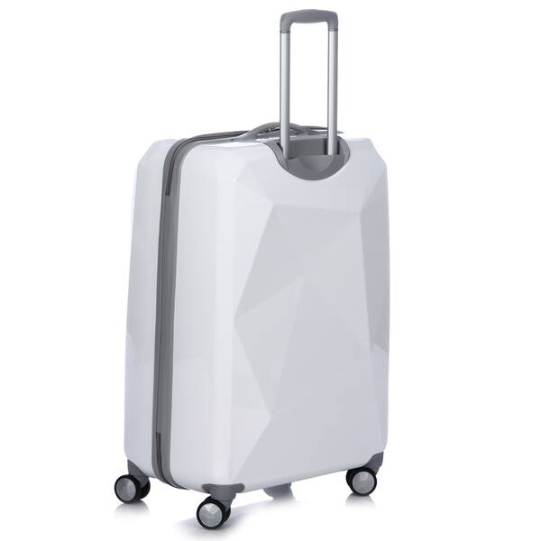 delsey white suitcase