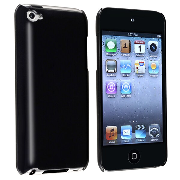 Black Snap on Crystal Case for Apple iPod Touch 4th Generation BasAcc Cases