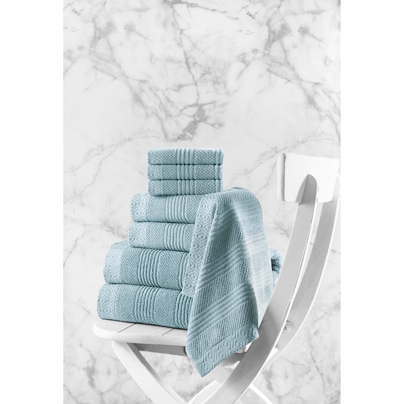 Lubbock US Cotton Bath towels set of 6 - Sea Green