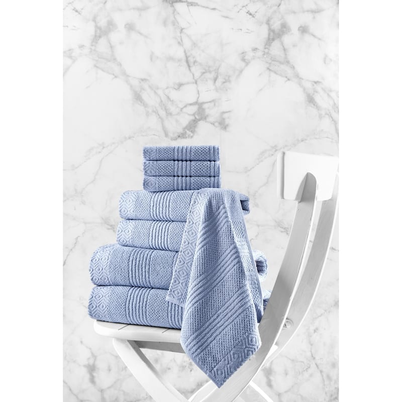 Lubbock US Cotton Bath towels set of 6 - Blue