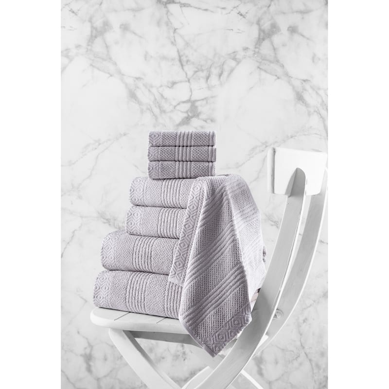 Lubbock US Cotton Bath towels set of 6 - Platinum