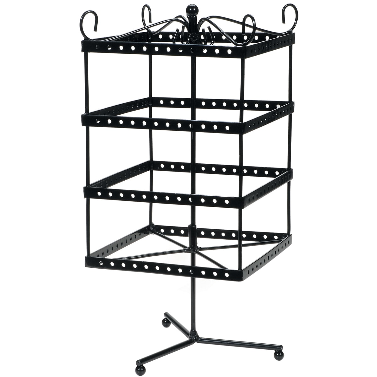 Black Metal Jewelry Display Shelf 6x6x13