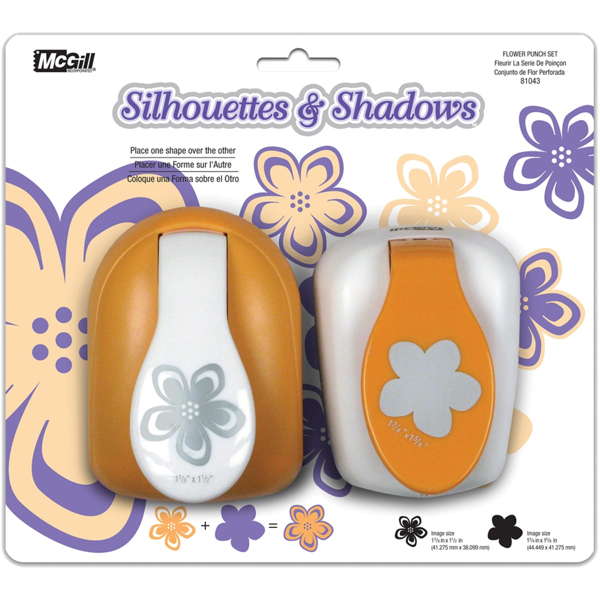 Silhouettes and Shadows Lever Punch Set 2/pkg flower