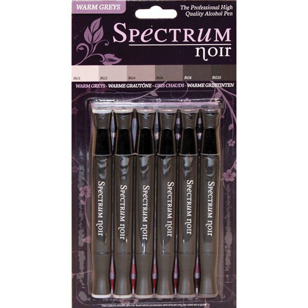 Warm Grays Spectrum Noir Alcohol-based Markers (Pack of 6)