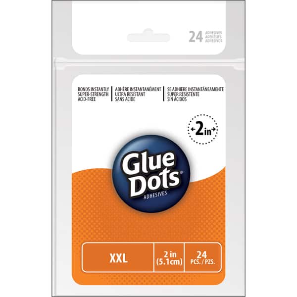 Extraextralarge Doublesided Adhesive Glue Dots (24 Per Sheet) Bed
