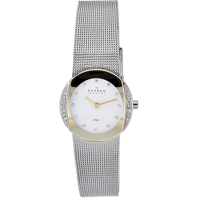 Skagen Women's Gold Accented Watch - Free Shipping Today - Overstock ...