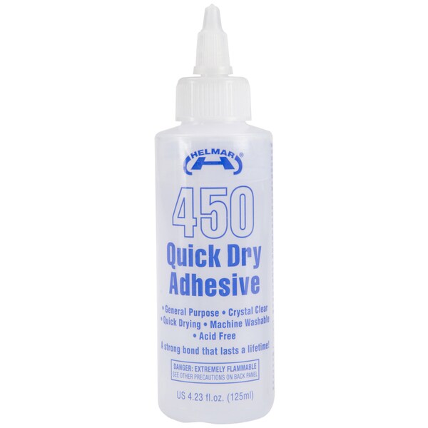 Helmar Clear 450 Quick Dry Adhesive in 4.23-fluid-ounce Bottle