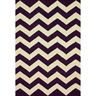 Nuloom Handmade Flatweave Chevron Wool Area Rug