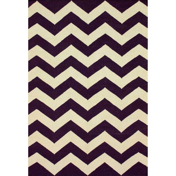 slide 2 of 3, Nuloom Handmade Flatweave Chevron Wool Area Rug