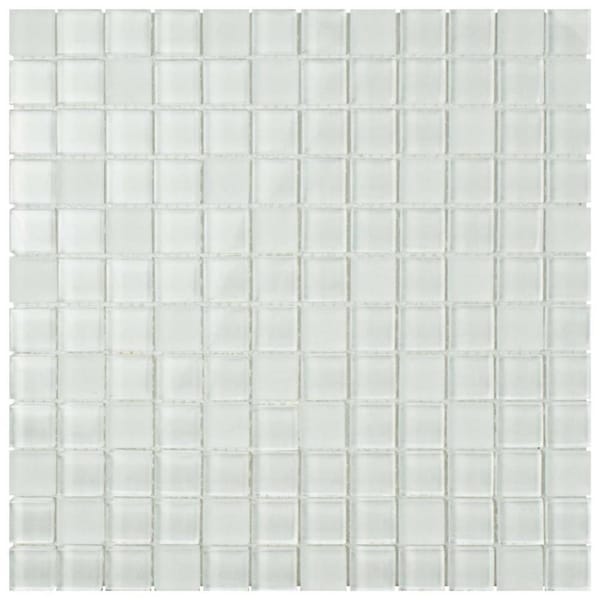 Shop SomerTile 11.625x11.625-inch Reflections Square Ice White Melody ...