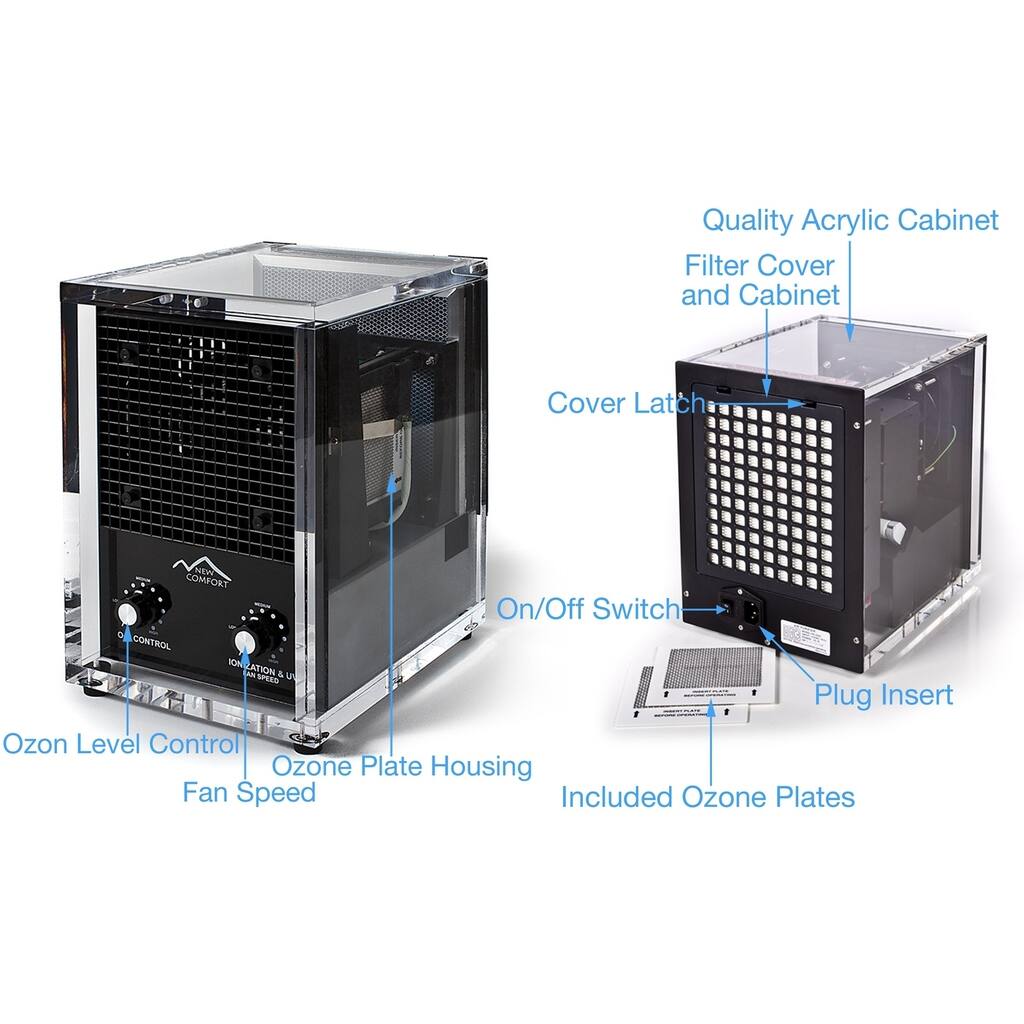 New Comfort Black Acrylic 6 Stage Air Purifier