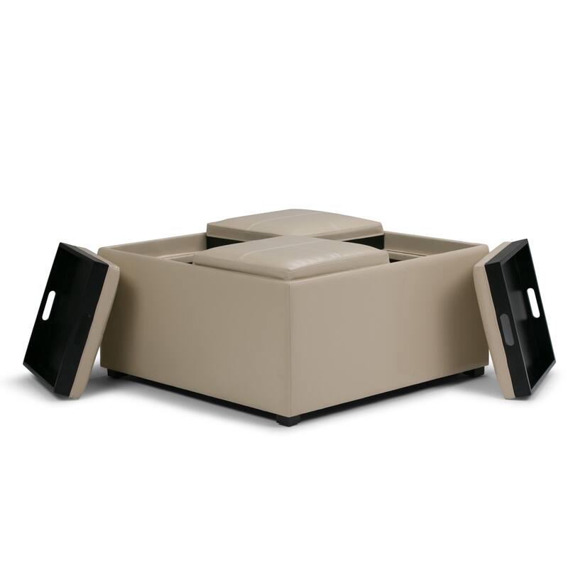 WYNDENHALL Franklin Wide Contemporary Table Ottoman
