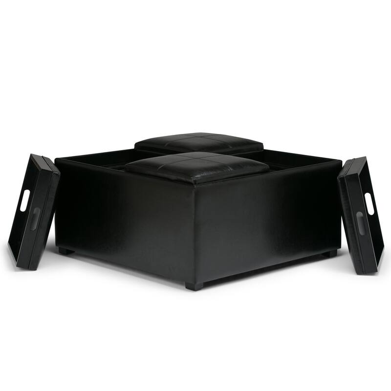 WYNDENHALL Franklin Wide Contemporary Table Ottoman