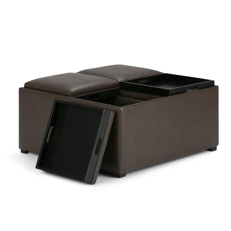 WYNDENHALL Franklin Wide Contemporary Table Ottoman