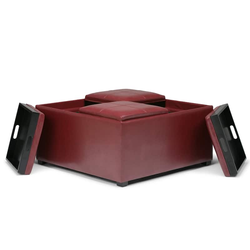 WYNDENHALL Franklin Wide Contemporary Table Ottoman
