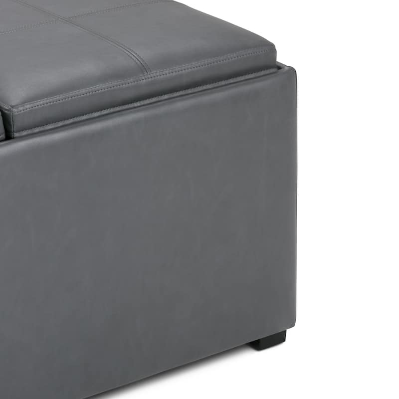 WYNDENHALL Franklin Wide Contemporary Table Ottoman