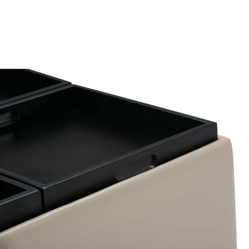WYNDENHALL Franklin Wide Contemporary Table Ottoman