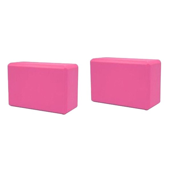 Yoga Saver Pack of Two Lightweight Slip-resistant Pink Foam Blocks