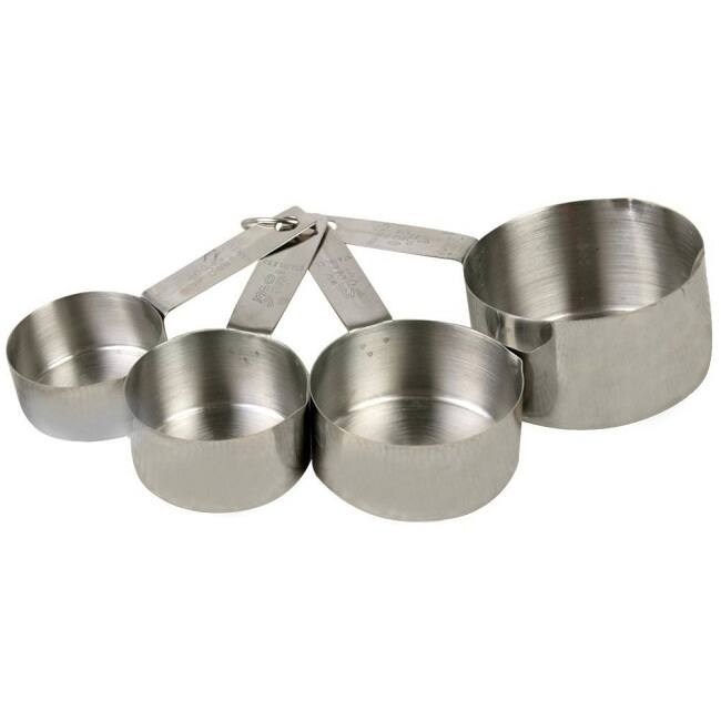 Stainless Steel 4-piece Measuring Cup Set - Silver