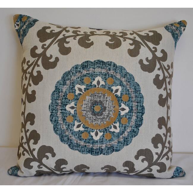 Sherry Kline 'Quay' Teal Blue 26-inch Pillow