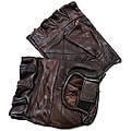 Defender Brown XX-Large Leather Fingerless Gloves