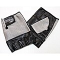 Defender Silver Medium Leather Fingerless Gloves