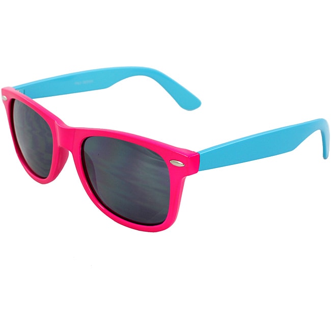 Retro Pink/ Blue Smoke Lens Sunglasses