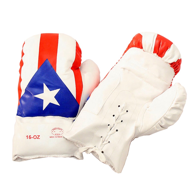 Shop Defender 16ounce Boxing Gloves with Puerto Rican Flag Design