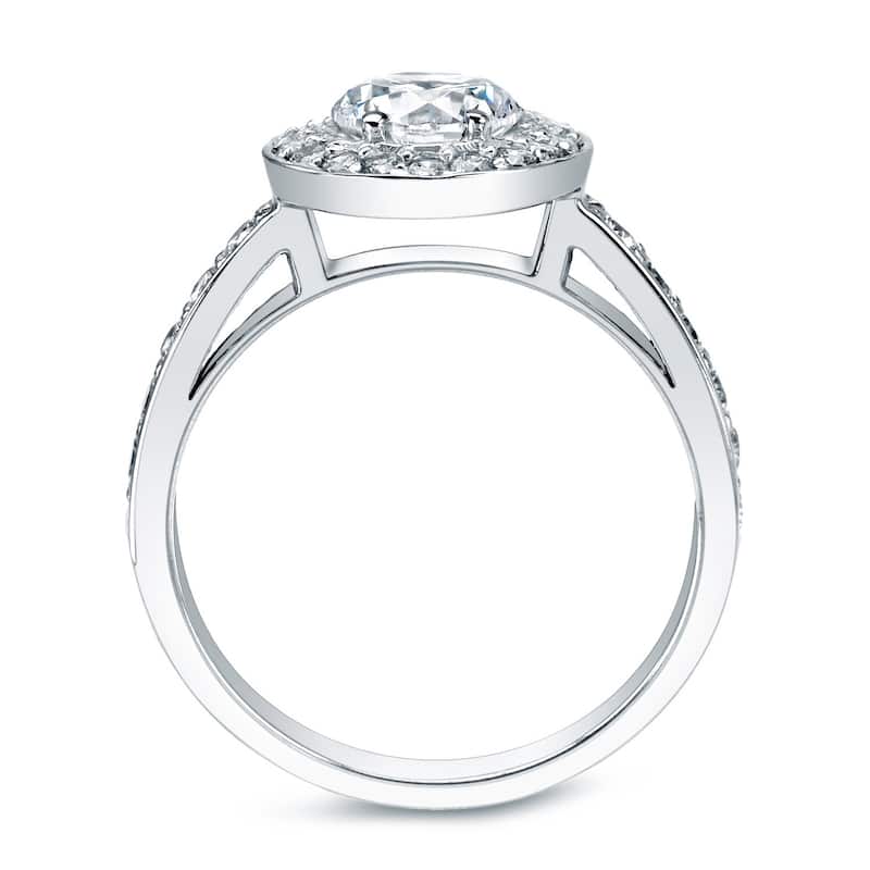 Auriya 14k Gold 2/5ctw Round Halo Diamond Engagement Ring (G-H, I1-I2)