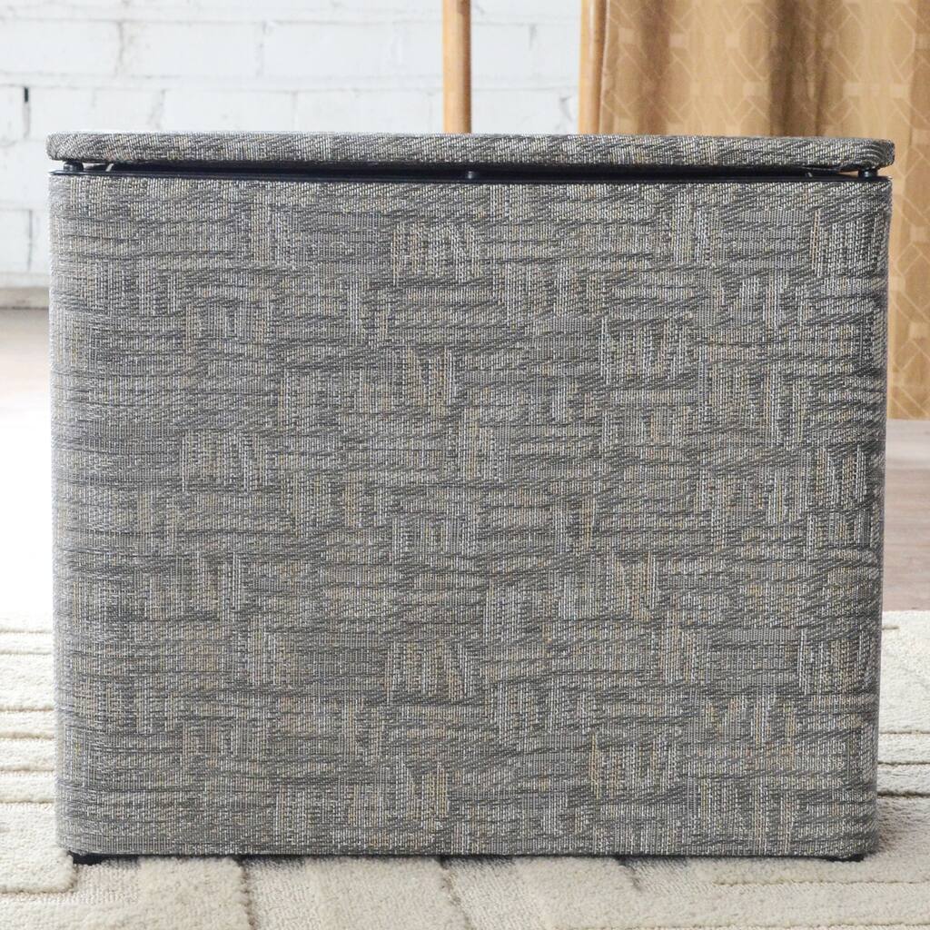 Zoe Silver Bench Hamper