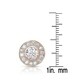 preview thumbnail 18 of 17, Collette Z Sterling Silver Round Cubic Zirconia Halo Stud Earrings
