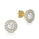 preview thumbnail 8 of 17, Collette Z Sterling Silver Round Cubic Zirconia Halo Stud Earrings
