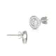 preview thumbnail 13 of 17, Collette Z Sterling Silver Round Cubic Zirconia Halo Stud Earrings