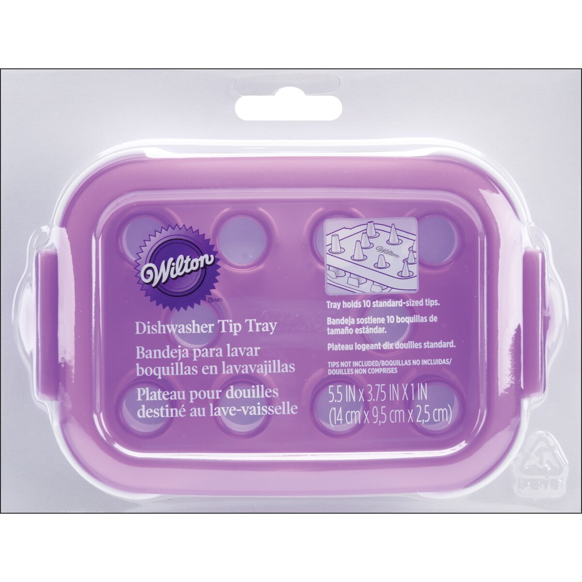 Decorate Smart Dishwasher Tip Cleaning Tray-White/Purple