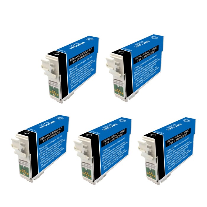 Epson T125100 T125 Black Ink Cartridges (Pack of 5) (Remanufactured)