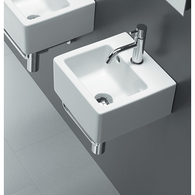 Bissonnet 'ICE-30' White Ceramic Bathroom Sink
