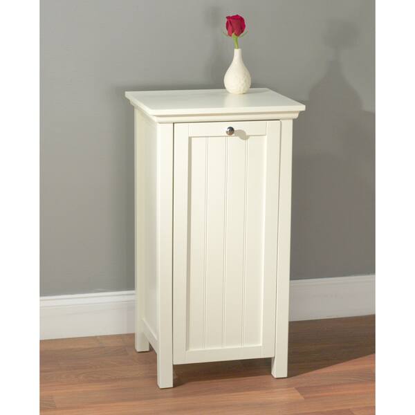 Shop Simple Living Antique White Tilt Out Laundry Hamper Free