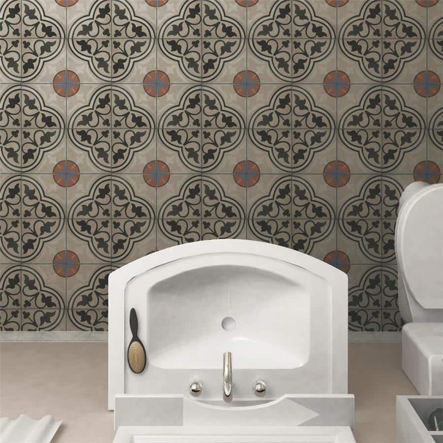 Merola Tile 7x7-inch Grava Quatro and Centro Porcelain Floor and Wall Tile (30 tiles/10.95 sqft.)